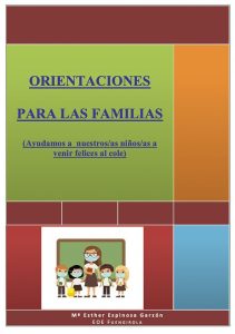 TRÁNSITO INFANTIL Información padres nuevos alumnos de 3 años.