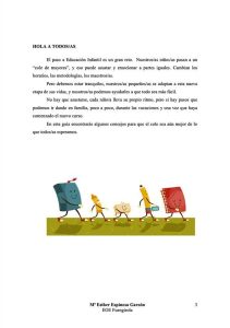 TRÁNSITO INFANTIL Información padres nuevos alumnos de 3 años.