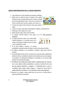 TRÁNSITO INFANTIL Información padres nuevos alumnos de 3 años.
